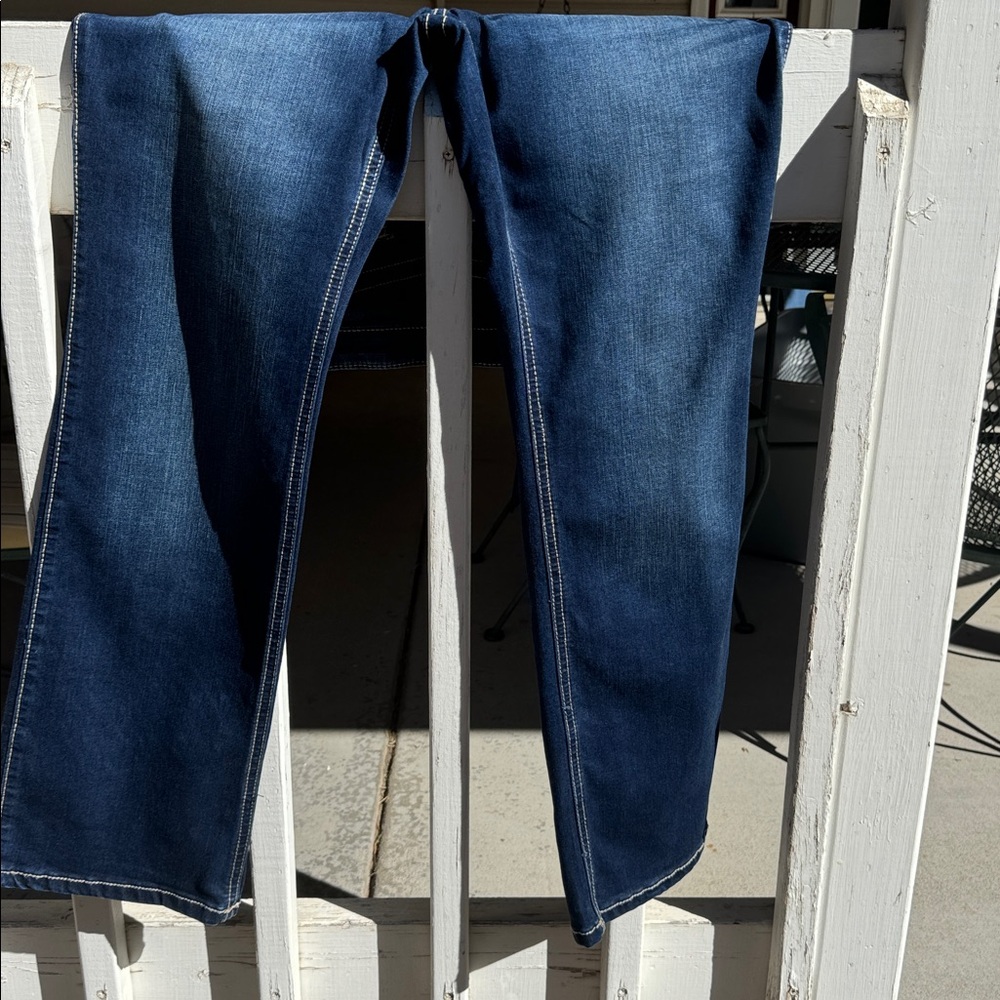 Wrangler Dark Blue Bootcut Jeans - Picture 3 of 7